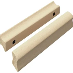 Bouwbeslag*vidaXL Rechthoekige Handgreep 2 pcs Natuurlijke Houtkleur