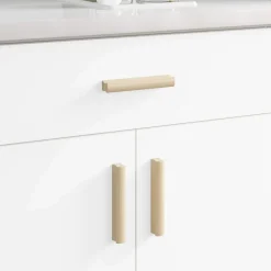 Bouwbeslag*vidaXL Rechthoekige Handgreep 2 pcs Natuurlijke Houtkleur