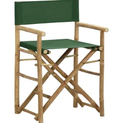 Regisseursstoelen 2 st inklapbaar bamboe en stof>vidaXL Clearance