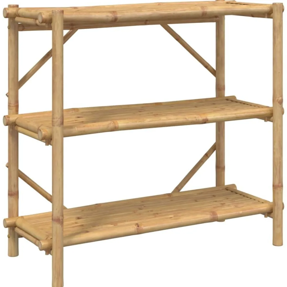Boekenkasten & Wandplanken*vidaXL Rek 3-laags 100x40x90 cm bamboe