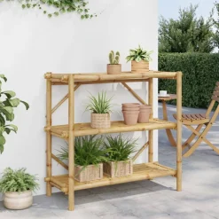 Boekenkasten & Wandplanken*vidaXL Rek 3-laags 100x40x90 cm bamboe
