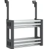 Rek voor onder de gootsteen 34x12x26 cm aluminium>vidaXL Best
