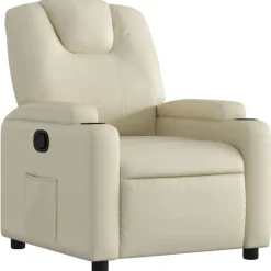Relaxfauteuil Crème Kunstleer>vidaXL Best