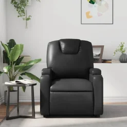 Stoelen*vidaXL Relaxfauteuil Kunstleer Zwart
