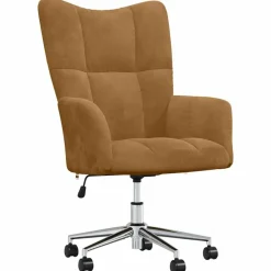 Stoelen*vidaXL Relaxstoel fluweel Bruin