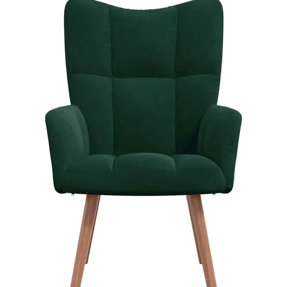 Stoelen*vidaXL Relaxstoel fluweel donkergoen Donkergroen
