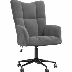 Stoelen*vidaXL Relaxstoel fluweel Donkergrijs