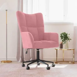 Stoelen*vidaXL Relaxstoel fluweel Roze