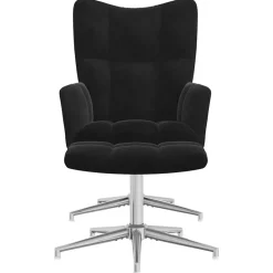Relaxstoel met voetenbank fluweel><noscript><img width=