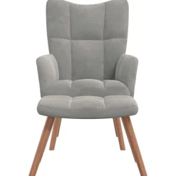 Relaxstoel met voetenbank fluweel><noscript><img width=