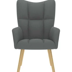 Stoelen*vidaXL Relaxstoel stof Donkergrijs