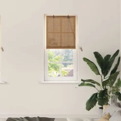 Woon- & Tuinaccessoires*vidaXL Rolgordijn met gordijnen 60 x 160 cm Bamboe Bruin