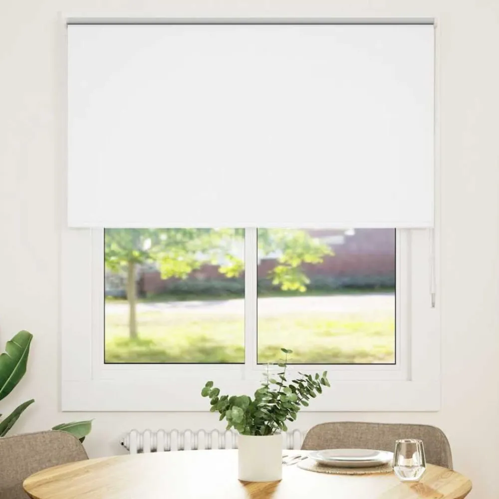 Woon- & Tuinaccessoires*vidaXL Rolgordijn verduisterend 130x175 cm stofbreedte 126,6 cm Wit