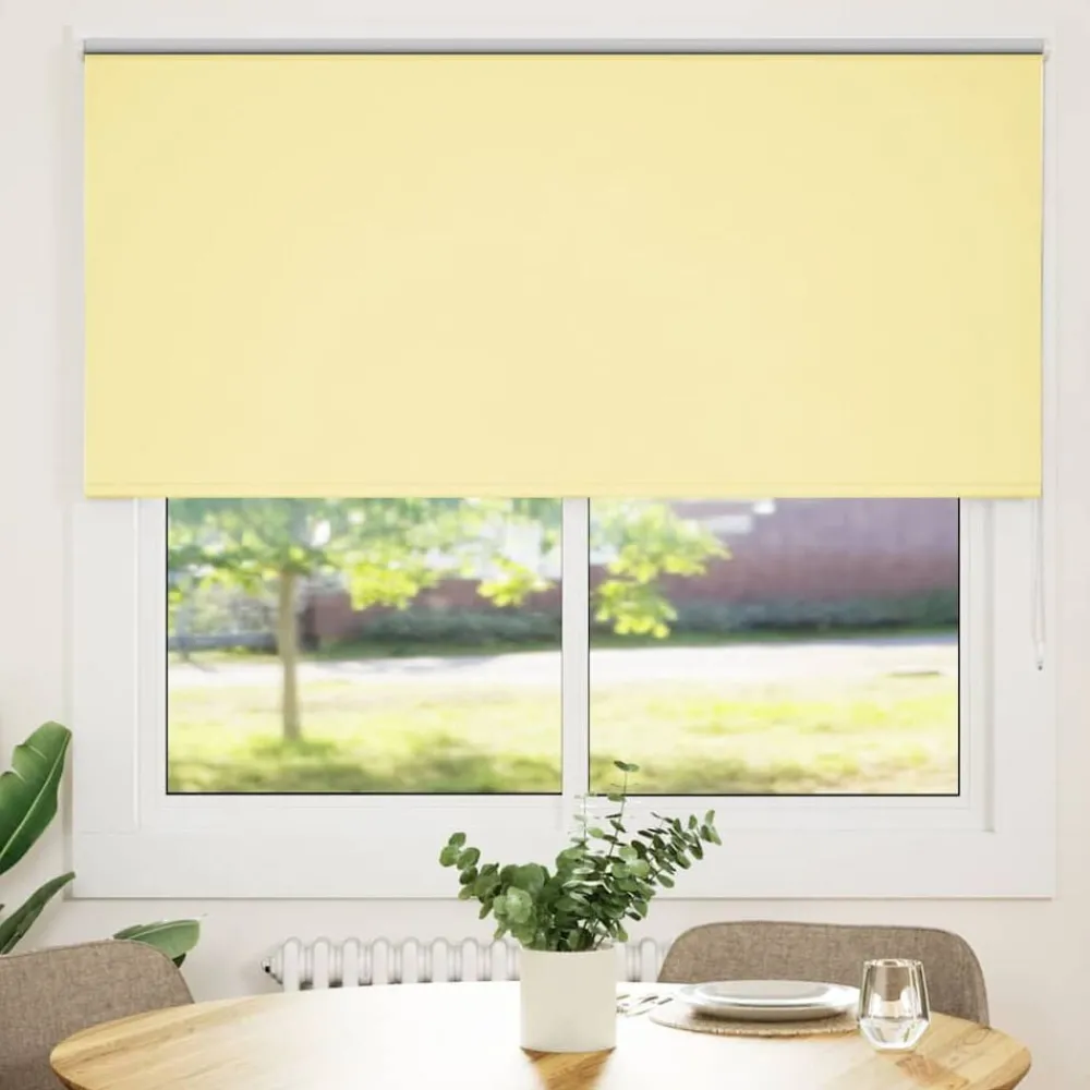 Woon- & Tuinaccessoires*vidaXL Rolgordijn verduisterend 155x130 cm stofbreedte 151,6 cm Geel