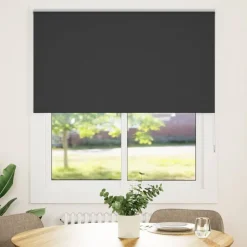 Woon- & Tuinaccessoires*vidaXL Rolgordijn verduisterend 140x175 cm stofbreedte 136,6 cm Zwart