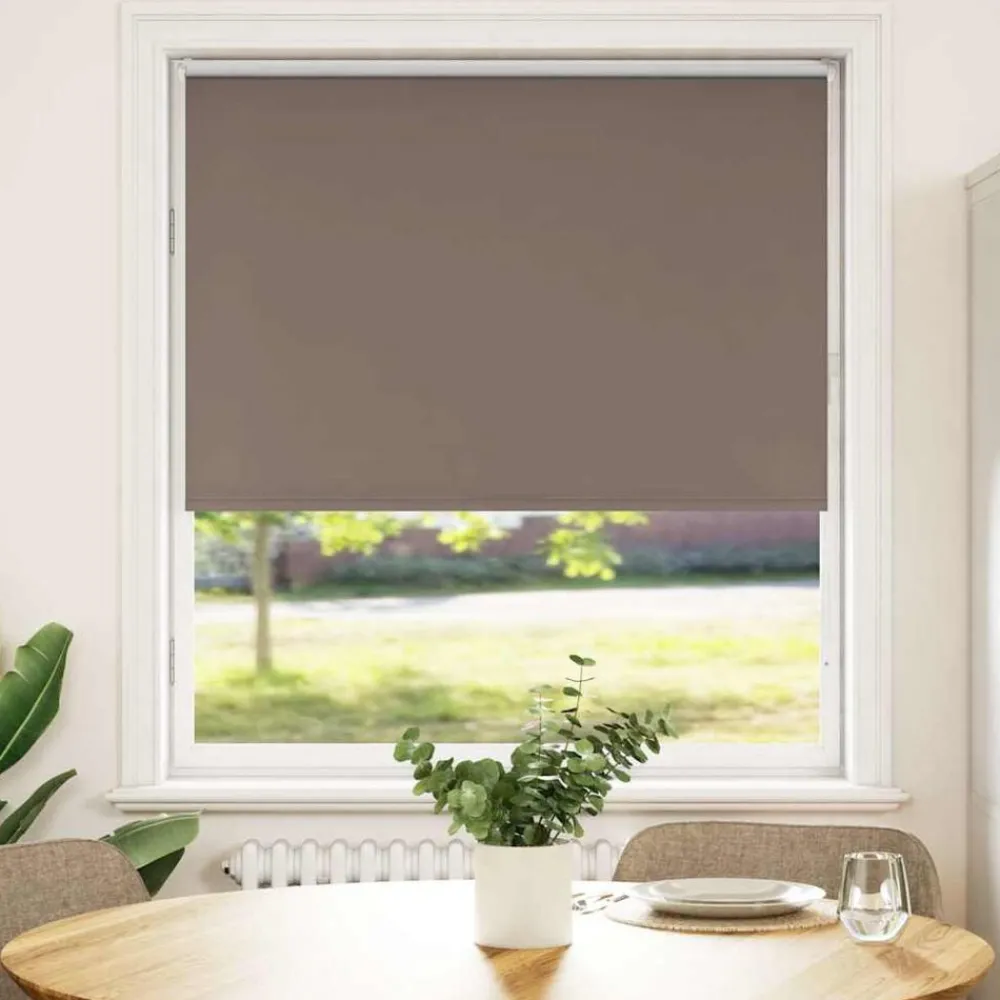 Woon- & Tuinaccessoires*vidaXL Rolgordijn verduisterend koffie 110x175 cm stofbreedte 105,7 cm Koffiebruin
