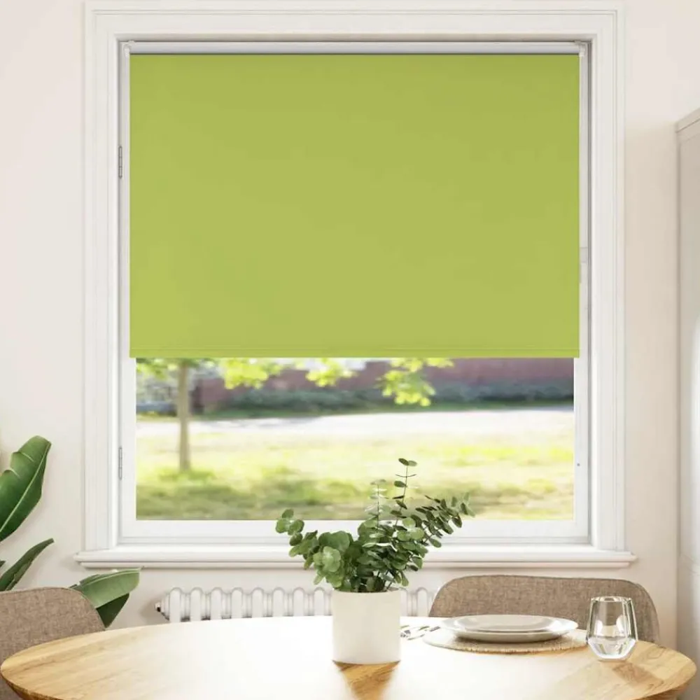 Woon- & Tuinaccessoires*vidaXL Rolgordijn verduisterend 110x150 cm stofbreedte 105,7 cm Bladgroen