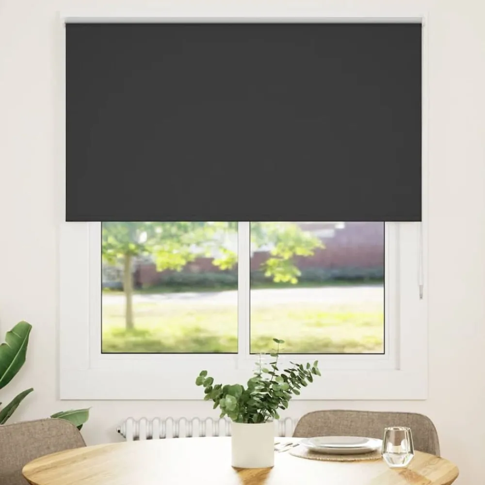 Woon- & Tuinaccessoires*vidaXL Rolgordijn verduisterend 125x130 cm stofbreedte 121,6 cm Zwart