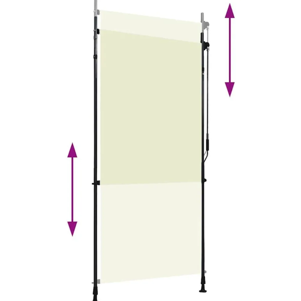 Tuin & Gazon*vidaXL Rolgordijn voor buiten 100x270 cm crème Crème
