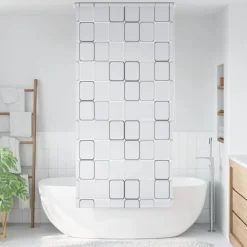 Rolgordijn voor douche 80x240 cm vierkant>vidaXL Outlet