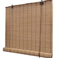 Woon- & Tuinaccessoires*vidaXL Rolgordijn 80x160 cm bamboe Bruin