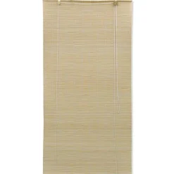 Woon- & Tuinaccessoires*vidaXL Rolgordijn 80x160 cm bamboe natuurlijk Naturel