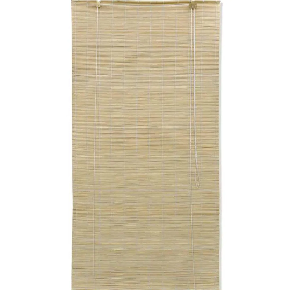 Woon- & Tuinaccessoires*vidaXL Rolgordijn 80x160 cm bamboe natuurlijk Naturel