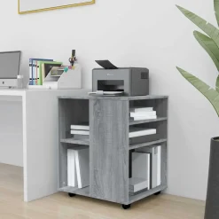 Rolkast 60x53x72 cm bewerkt hout eiken>vidaXL Sale