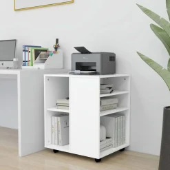 Kasten & Opbergmeubelen*vidaXL Rolkast 60x53x72 cm bewerkt hout Wit