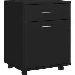 Kasten & Opbergmeubelen*vidaXL Rolkast 45x38x54 cm bewerkt hout Zwart