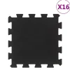Rubbertegels 16 st 16 mm 30x30 cm zwart>vidaXL Sale