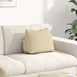 Woon- & Tuinaccessoires*vidaXL Rugkussen Crème 45 x 20 x 35 cm Stof Cr&egrave;me