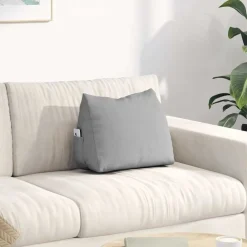 Woon- & Tuinaccessoires*vidaXL Rugkussen Wolkengrijs 45 x 20 x 35 cm Stof Wolken grijs