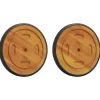 Stoelaccessoires*vidaXL Ruimtewielen 2 pcs Bruin 20,5 x 20,5 x 2 cm Massief Acaciahout