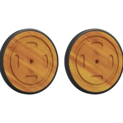 Stoelaccessoires*vidaXL Ruimtewielen 2 pcs Bruin 20,5 x 20,5 x 2 cm Massief Acaciahout