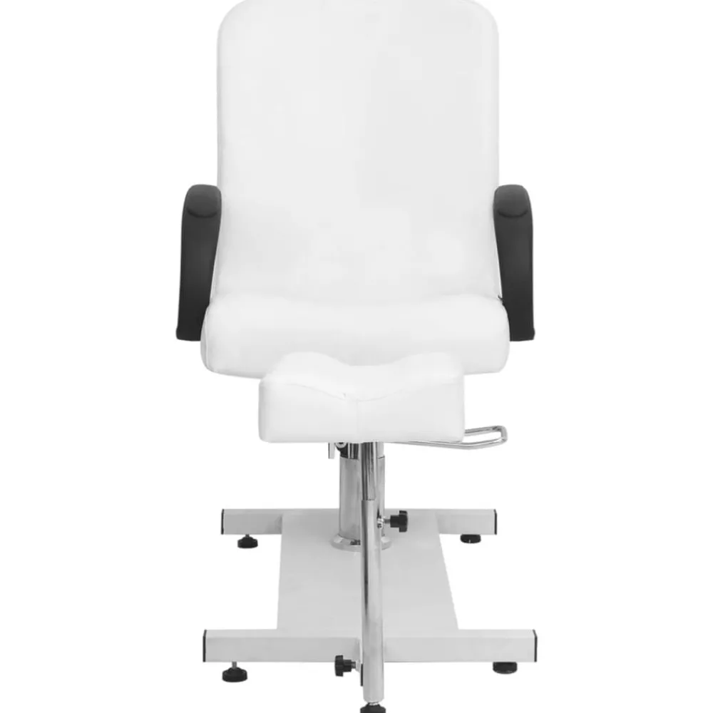Uiterlijk & Gezondheid*vidaXL Salonstoel met voetenbankje 127x60x98 cm kunstleer wit