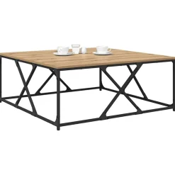 Salontafel Artisan Eiken 100 x 100 x 40 cm Bewerkt hout><noscript><img width=