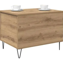 Tafels*vidaXL Salontafel Artisan Eiken 60 x 44,5 x 45 cm Bewerkt hout artisanaal eikenkleurig