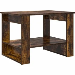 Tafels*vidaXL Salontafel 72 x 50 x 50 cm Bewerkt hout Gerookt eiken