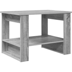 Tafels*vidaXL Salontafel 72 x 50 x 50 cm Bewerkt hout Grijs sonoma
