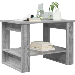 Tafels*vidaXL Salontafel 72 x 50 x 50 cm Bewerkt hout Grijs sonoma