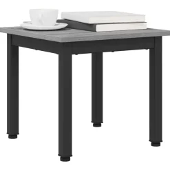 Tafels*vidaXL Salontafel 40 x 40 x 36 cm Bewerkt hout Grijs sonoma