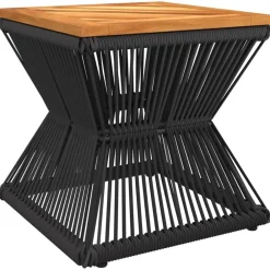 Tuinmeubelen*vidaXL Salontafel met draad 38x38x38 cm massief acaciahout