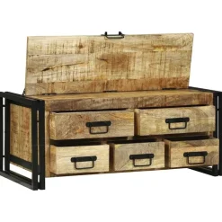 Salontafel met lade Bruin 90 x 50 x 38 cm Massief Mango Hout><noscript><img width=