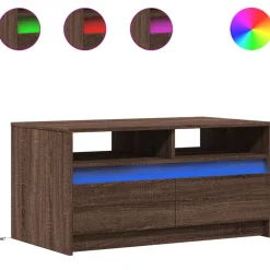 Salontafel met LED-verlichting bewerkt hout>vidaXL Hot