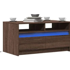 Salontafel met LED-verlichting bewerkt hout>vidaXL Hot