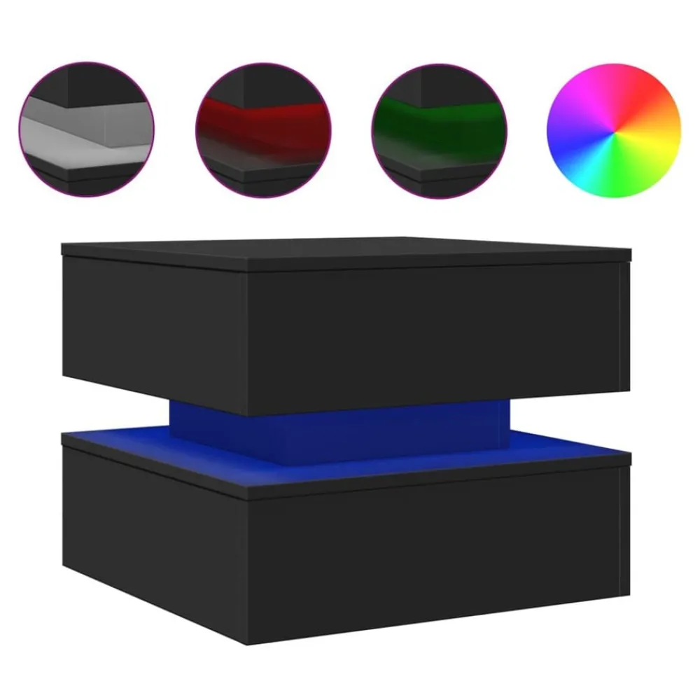 Salontafel met LED-verlichting 50x50x40 cm>vidaXL Outlet