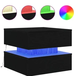 Salontafel met LED-verlichting 50x50x40 cm kleurig><noscript><img width=