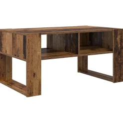 Tafels*vidaXL Salontafel met opslag Oudhout 92 x 53 x 45 cm Bewerkt hout Oud hout