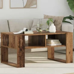 Tafels*vidaXL Salontafel met opslag Oudhout 92 x 53 x 45 cm Bewerkt hout Oud hout